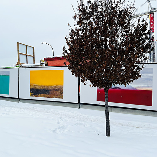 Jessica Houston - Horizon Felt; L'art s'affiche x Technopôle Angus; Photo : Art Souterrain Jessica Houston - L'art s'affiche x Technopôle Angus