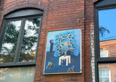 Œuvre de l'artiste Jessica Wee exposée dans le cadre de la collaboration entre Art Souterrain et Ubisoft Montréal
